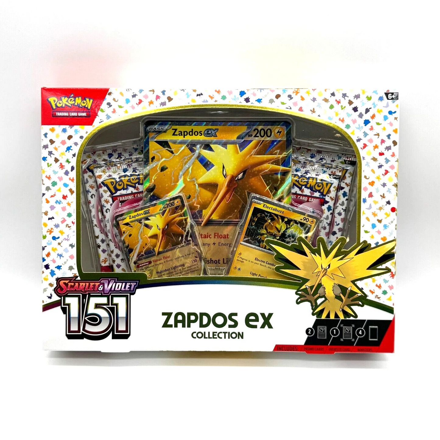 Pokemon Scarlet & Violet 151 TCG Zapdos Ex Collection - New Sealed