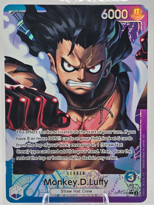 Monkey.D.Luffy (040) (Alternate Art) OP11-040 A Fist of Divine Speed Foil